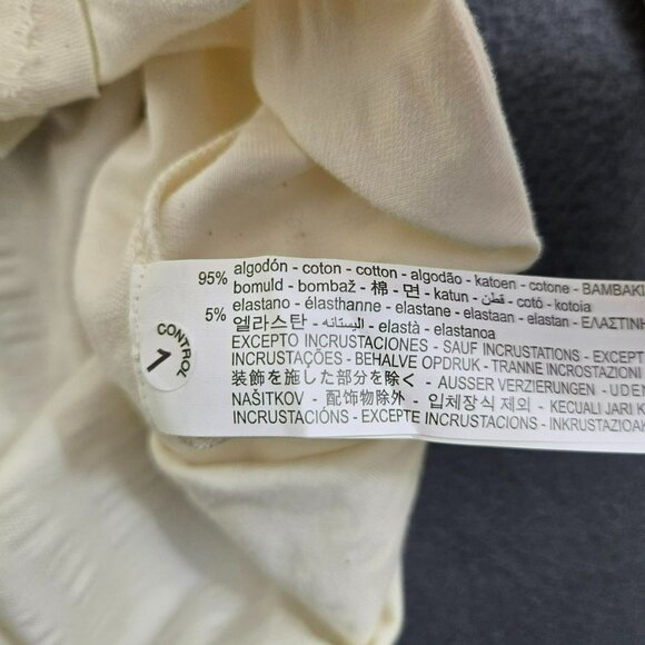 Zara Basic Women S Oversized One Button Textured Cream Cardigan - Picture 11 of 14